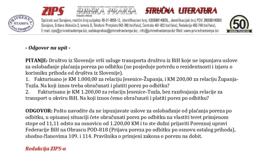 porez, transport, firma, informacija, zakon